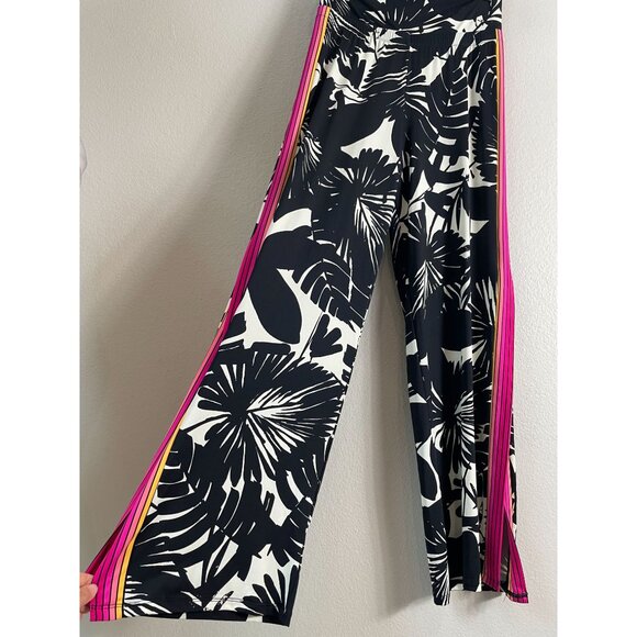 NEW Trina Turk Womens Small Lennox Cover Up Pants in Black Vanilla Pull On - Picture 8 of 11